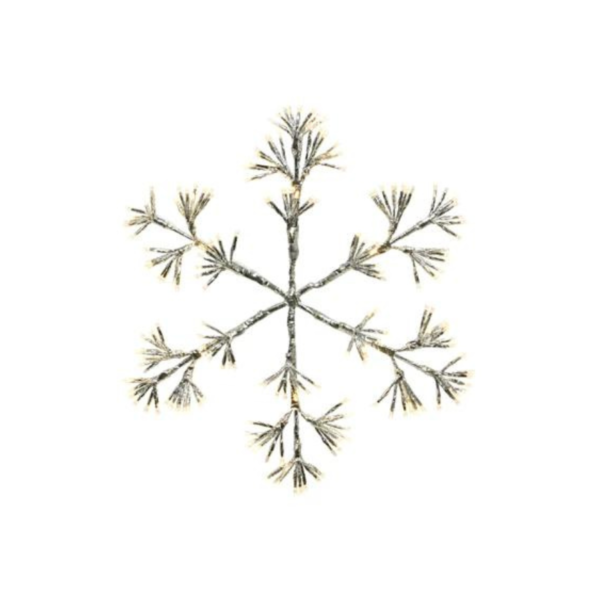 Silver LED Flashing Snowflake - (Available in 2 LED Colours)