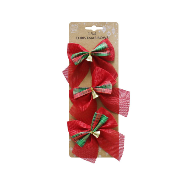 3 Piece Bows with Bells - (Available in 2 Colours)