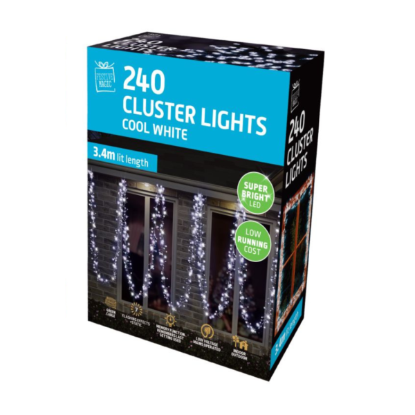240 LED Cluster Lights - (Available in 5 Colours)