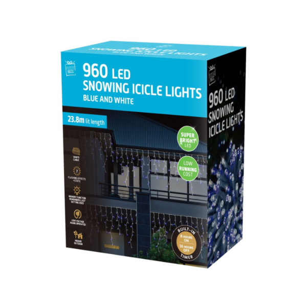 960 LED Icicle Lights - (Available in 3 Colours) - Image 2