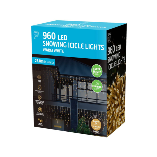 960 LED Icicle Lights - (Available in 3 Colours) - Image 3