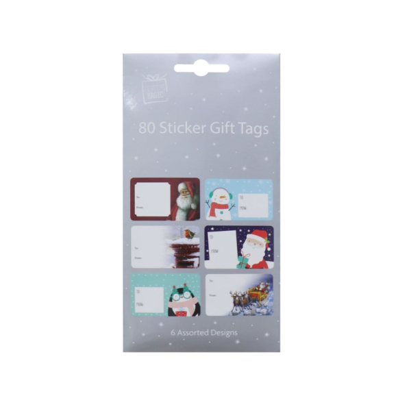 80 Piece Sticker Gift Tags - (Available in 2 Colours) - Image 2