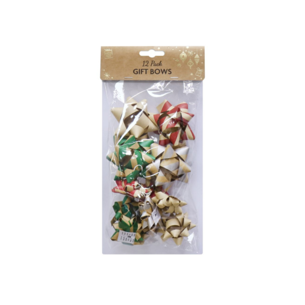 12 Piece Paper Gift Bow Set - (Available in 2 Colours) - Image 2