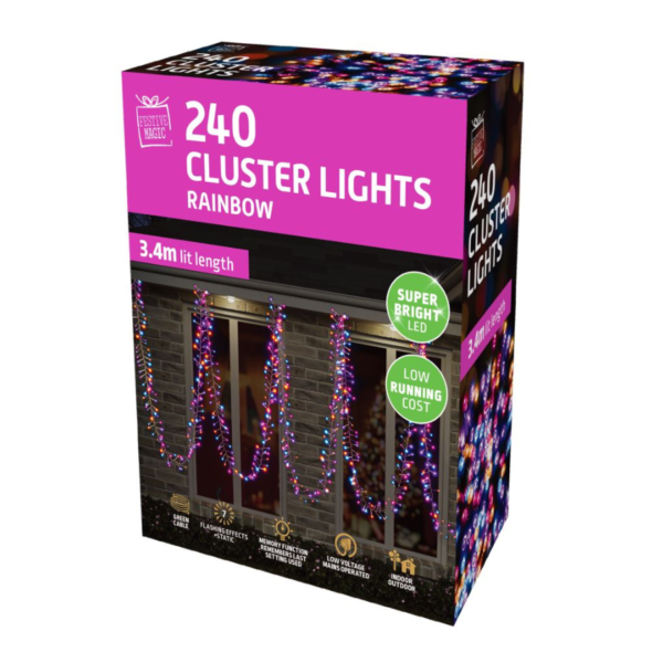 240 LED Cluster Lights - (Available in 5 Colours) - Image 4