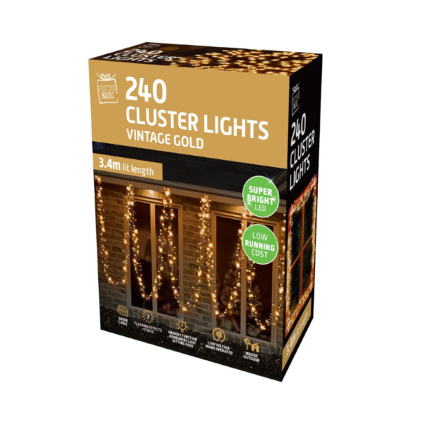 240 LED Cluster Lights - (Available in 5 Colours) - Image 3