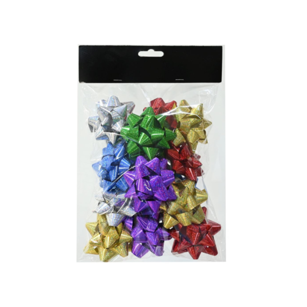 15 Piece Holographic Gift Bow Set